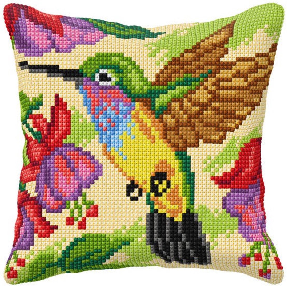 Kussenpakket Kolibrie borduurpakket - Orchidea
