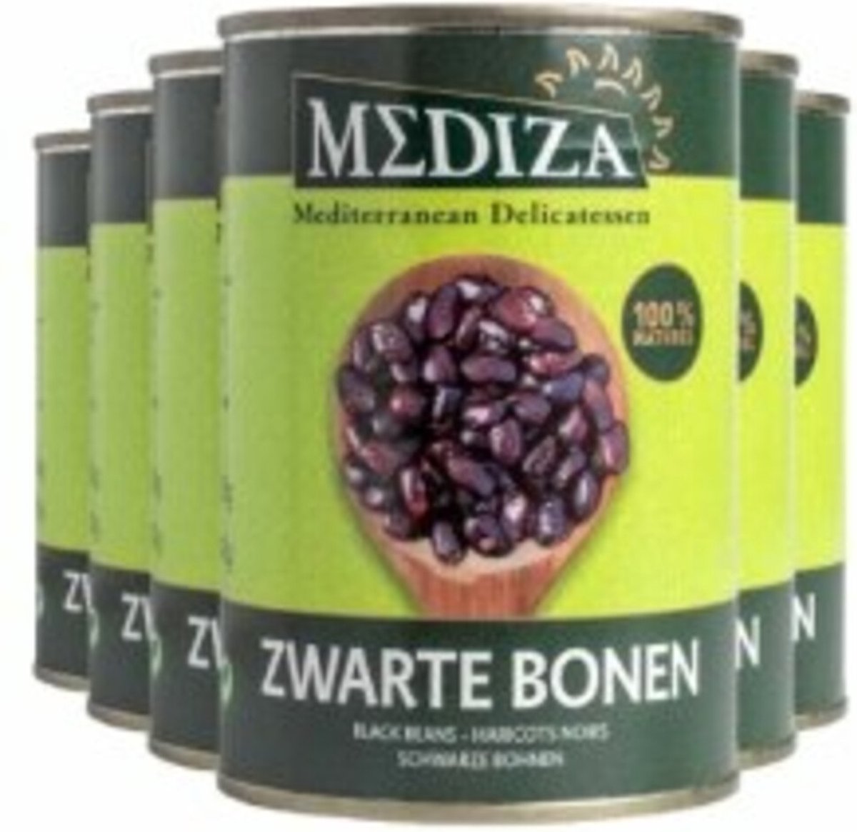 Image of 6x Mediza Zwarte Bonen 400 gr