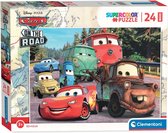 Clementoni - Puzzel 24 Stukjes Maxi Cars On The Road, Kinderpuzzels, 3-5 jaar, 24239