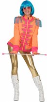 Funny Fashion - Beatles Kostuum - Beatles Lonely Hearts Club Band Jas Oranje Vrouw - oranje - Maat 40-42 - Carnavalskleding - Verkleedkleding