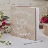 Boho Houten huwelijks gastenboek
