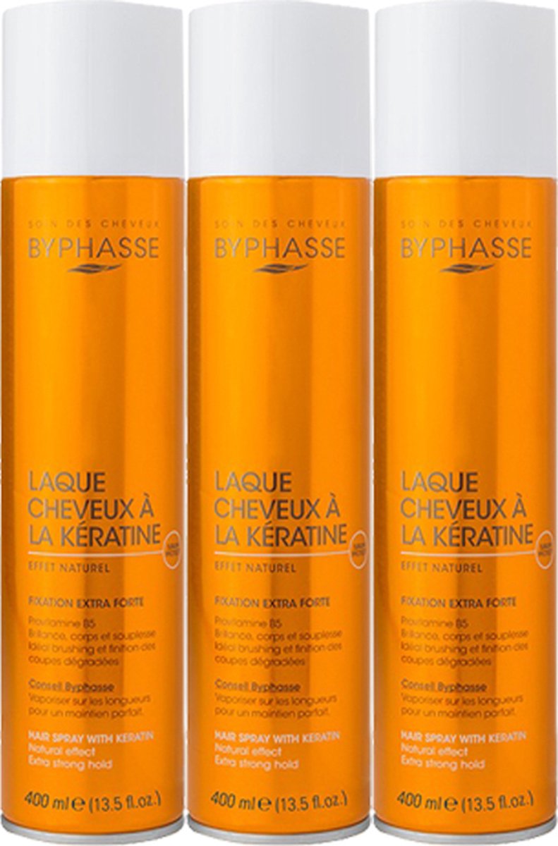 Laque Byphasse Fixation Extra Forte – Effet Naturel, 400 Ml