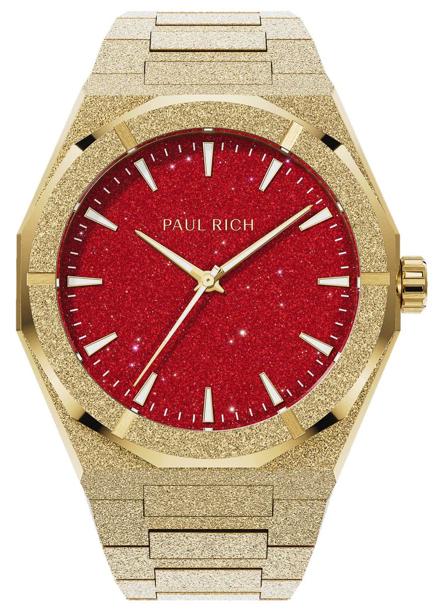 Paul Rich Frosted Star Dust II Gold Red FRSD207 horloge