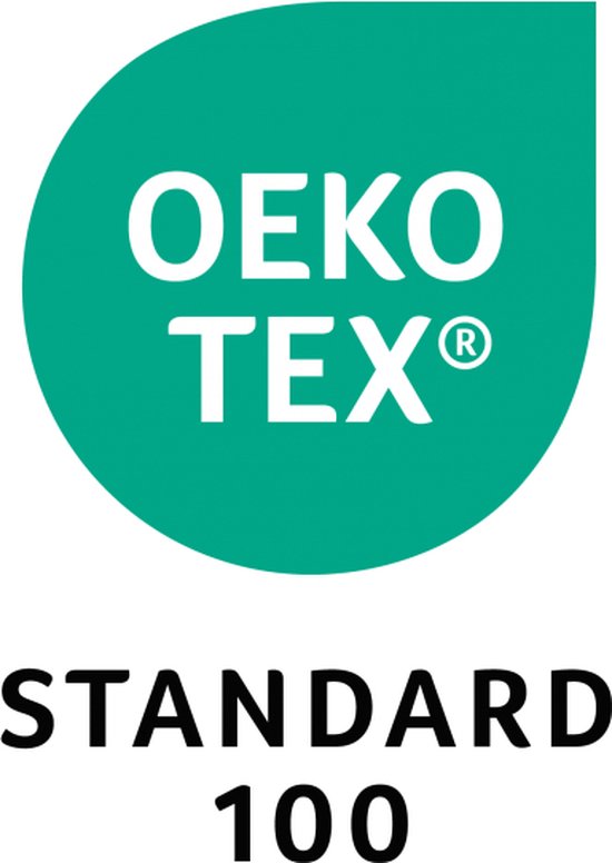 Logo Oeko-Tex Standard 100 en vert avec texte.