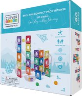 Cleverclixx Magnetisch Speelgoed | Ball Run Compact Pack Intense | 60 Stuks | Speelgoed 3 jaar