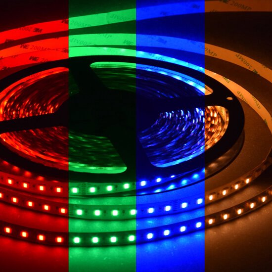 LED Strip 5050 96 leds/mtr IP65 RGBWW CRI90 28.8W 24V 12mm | bol