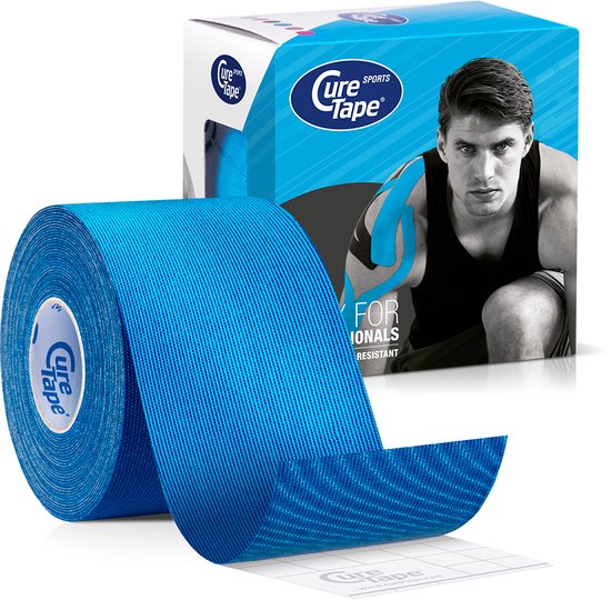 CureTape® Sports - Blauw- Kinesiotape - Extra kleefkracht - 5 cm x 5 m - CureTape