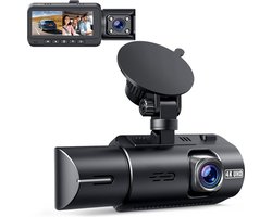 Dashcam - Dashcam Voor Auto - Dashcam Voor Auto Voor En Achter - 4K - Infrared Night Vision