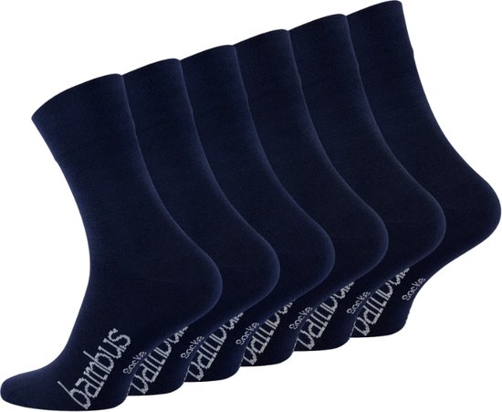 6 paar Bamboe sokken - Naadloos - Zachte sokken - Marineblauw 39-42