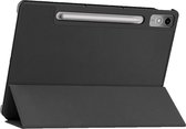 Hoes Geschikt voor Lenovo Tab P12 Hoes Tri-fold Tablet Hoesje Case Met Uitsparing Geschikt voor Lenovo Pen - Hoesje Geschikt voor Lenovo Tab P12 Hoesje Hardcover Bookcase - Zwart