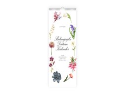 Verjaardagskalender - 31x10,5cm - 300gms ecopapier - Spiraalbinding met ophanghaakje