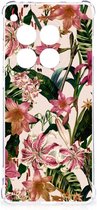 Telefoon Hoesje Geschikt voor OnePlus 12 Leuk Hoesje met transparante rand Bloemen