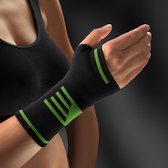 BORT ActiveColor Sport - duim- en handbandage - elastische duim- en polsbandage – bij artrose - bij overbelasting - distorsie - Maat: XL (19-21 cm Omvang Pols) – Kleur: Zwart/Groen