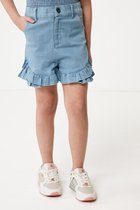 Ruffle Shorts High Waist Meisjes - Cashmere Blauw - Maat 110-116