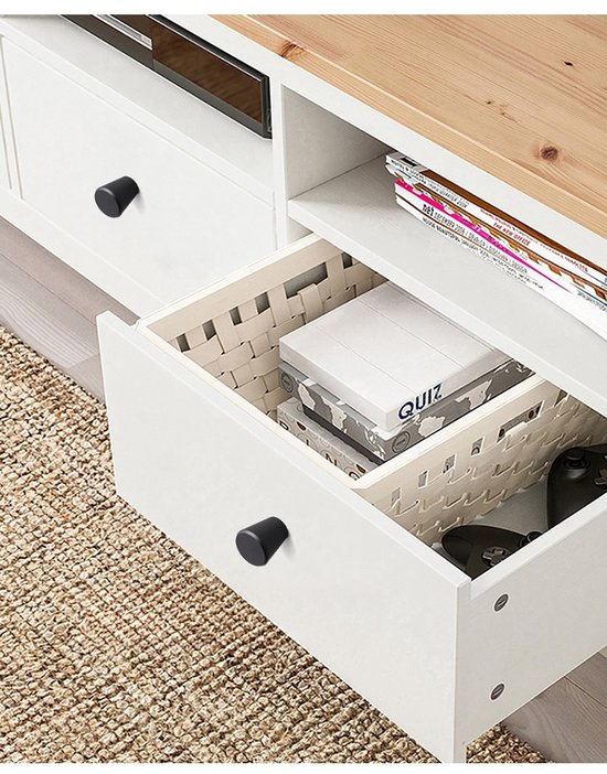 TERF® Traditionele ongelakte grenen houten kast kast deurknop 25mm geboord houten knop met bevestiging voor borst lade kast keuken kledingkast deur pull handvat knoppen - pak van 4