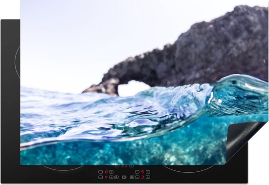 KitchenYeah® Inductie beschermer 78x52 cm - Water - Golf - Zee - Kookplaataccessoires - Afdekplaat voor kookplaat - Inductiebeschermer - Inductiemat - Inductieplaat mat