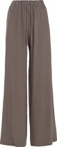 Knit Factory Fern Broek - Dames broek - Dames pantalon - Pantalon met steekzakken - Lange broek - Zacht en luchtig 78% viscose en 22% linnen - Zomerbroek - Zomer pantalon - Wijde broek - Taupe - 36/38