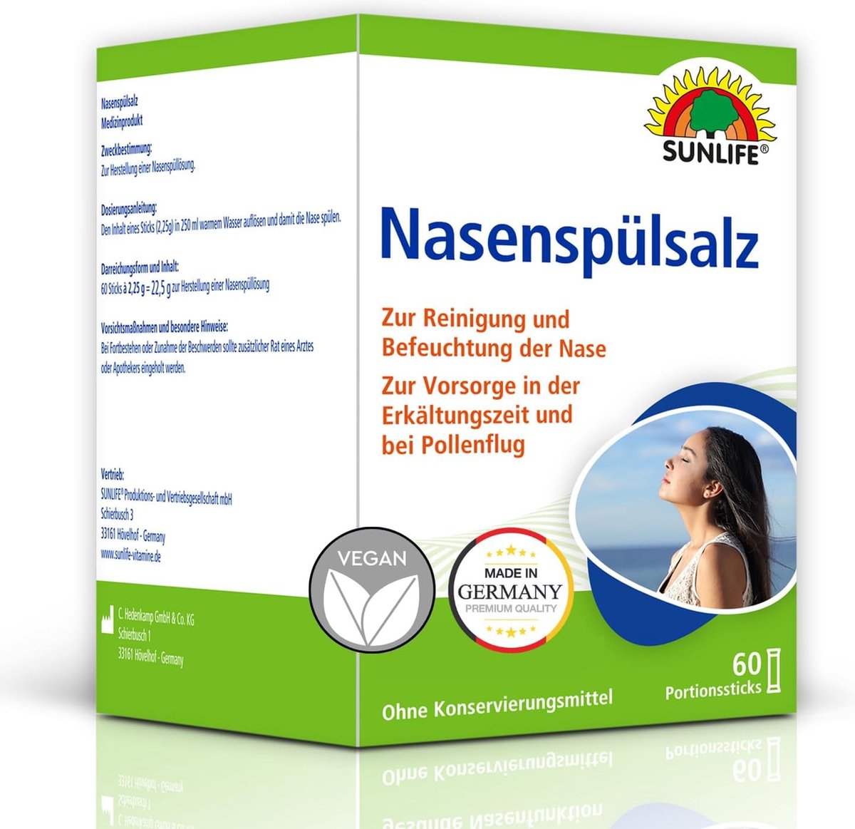 Goedkoopste Sunlife - Neus spoelzout - Nasaal zout - Neusdouche - 60 zakjes