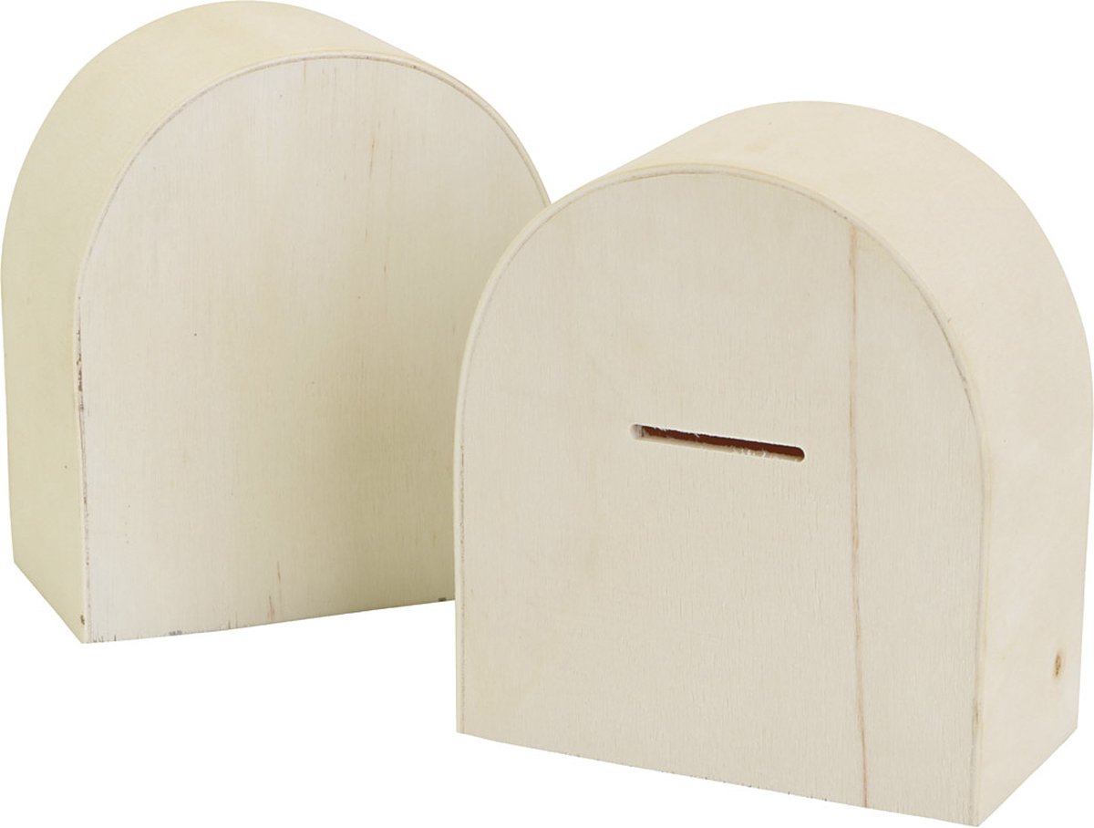 Creativ Company Houten Spaarpot 10x9 cm 12 stuk