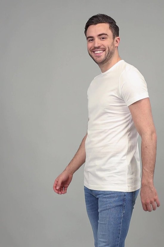 Suitable Ota T-Shirt Ronde Hals Wit 6-Pack - Maat XXL - Heren - Basic T-shirt - Ondershirt