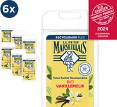 Le Petit Marseillais extra zachte douchecrème - bio vanillemelk - pH-neutraal voor de huid en dermatologisch getest - 6x250ml