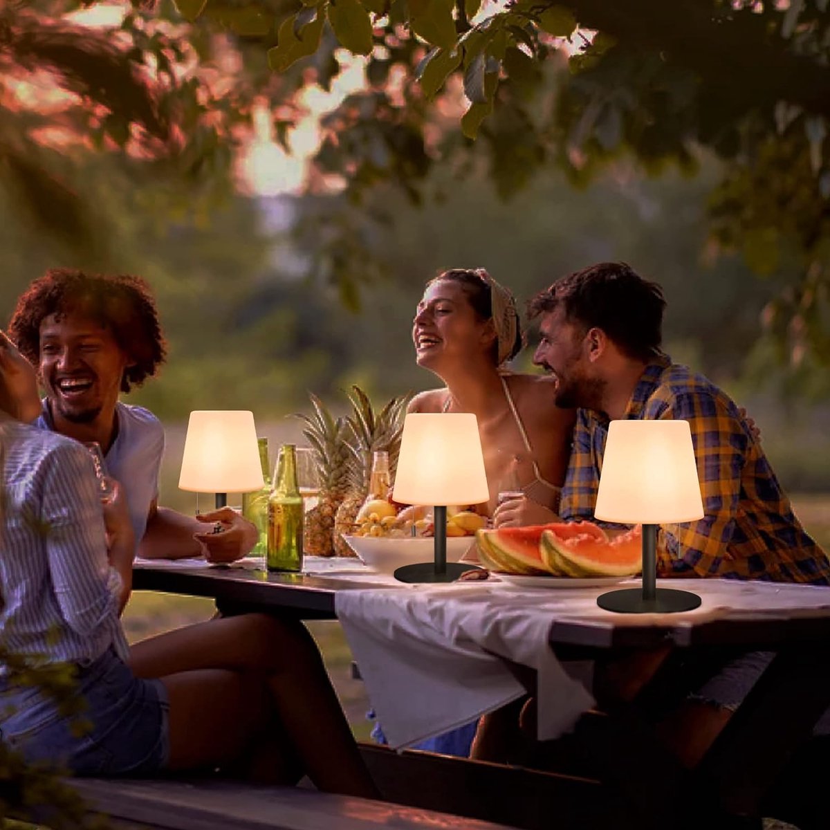 LED accu-tafellamp Weltall, USB, IP44