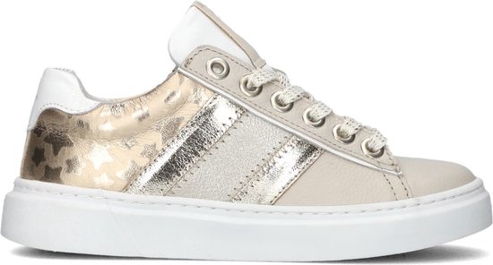 Jochie & Freaks Carlijn Lage sneakers - Leren Sneaker - Meisjes - Beige - Maat 32