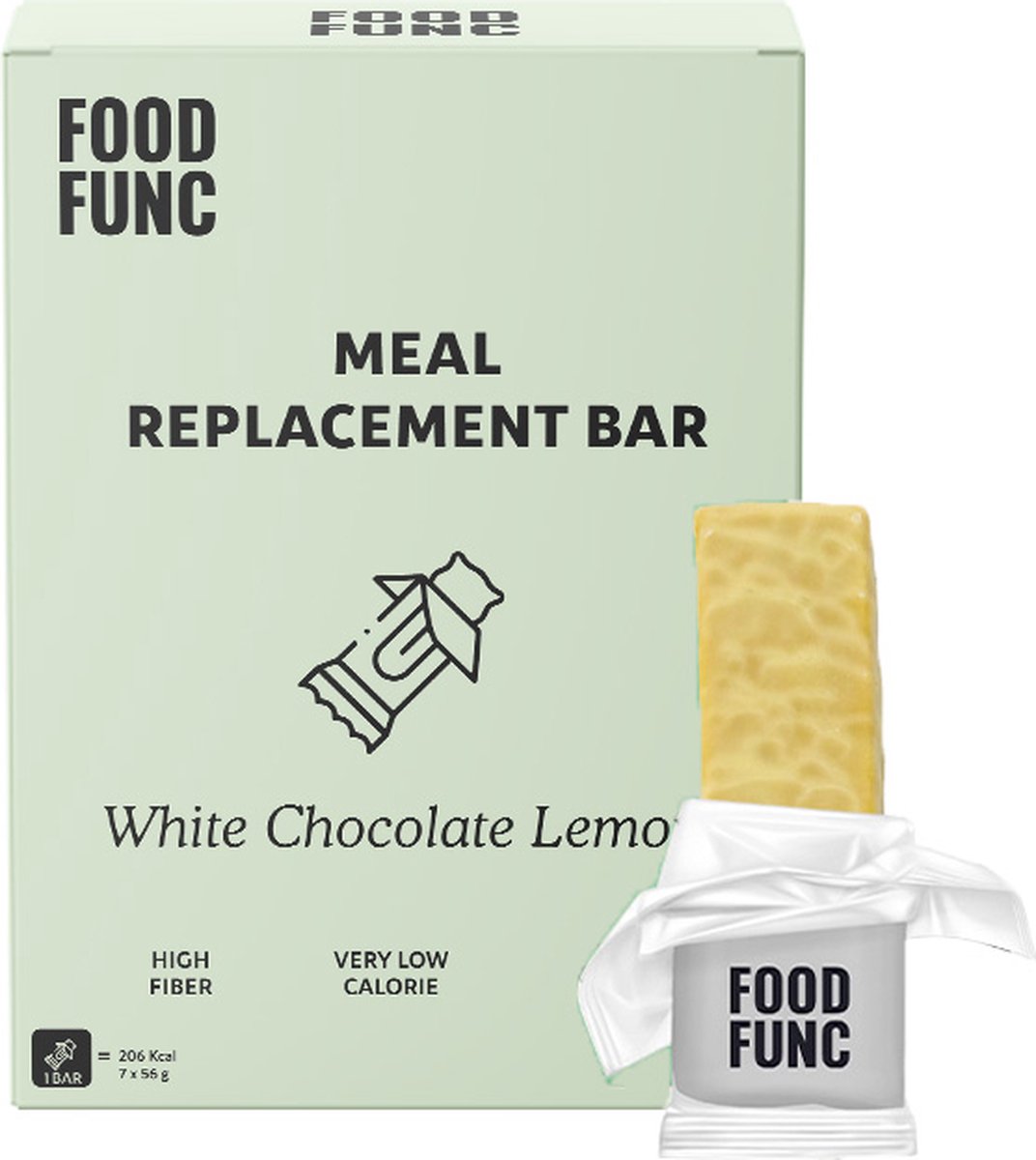 Goedkoopste Foodfunc | Maaltijdreep | White Chocolate Lemon | 7 x 56 gram | No Junk Just Func