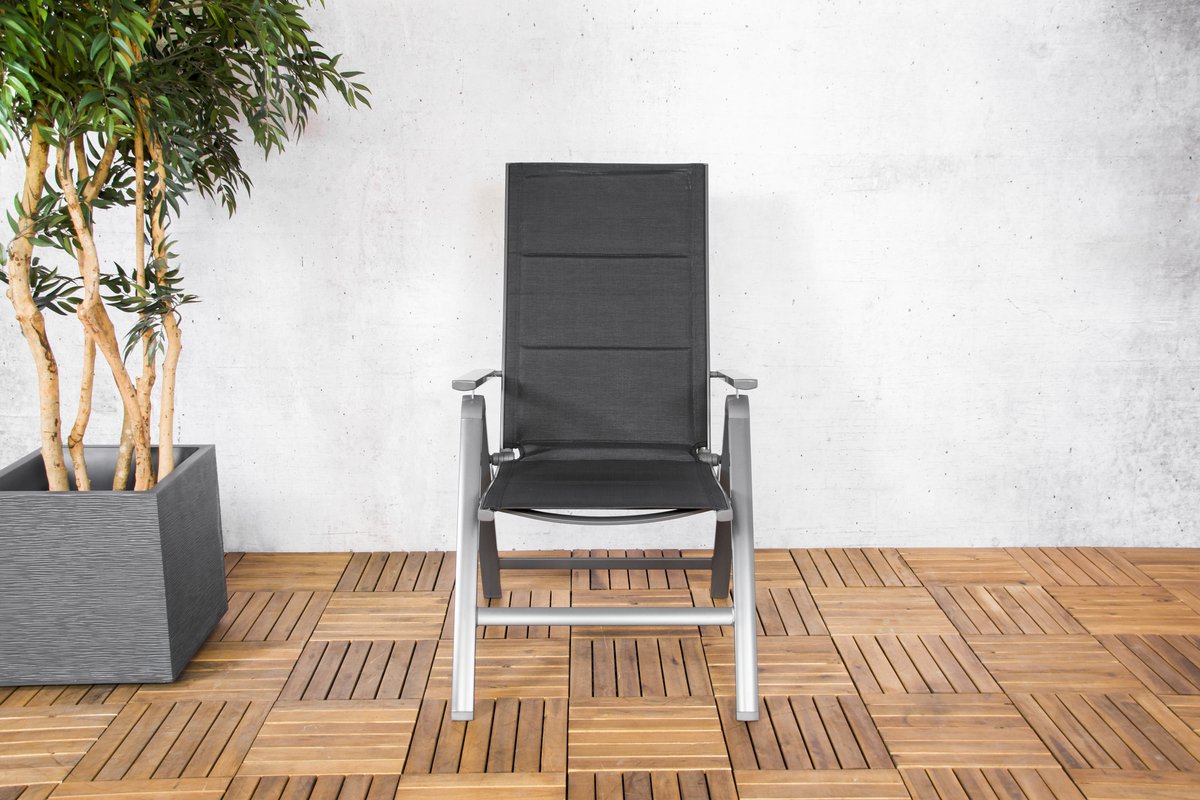 Sens-Line Parma Chaise de jardin - Chaise de jardin réglable - Gris