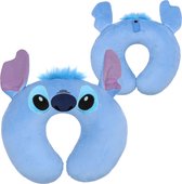 Stitch Disney - Oreiller de voyage Blauw avec oreilles, doux 32x32 cm
