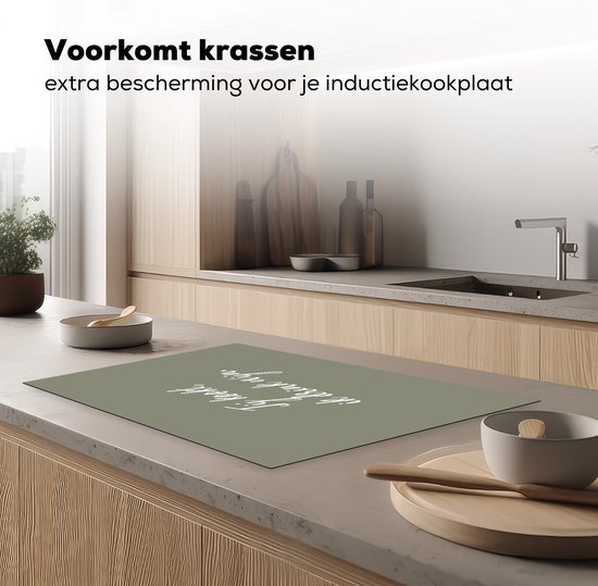 KitchenYeah® Inductie beschermer 80.2x52.2 cm - Quotes - Jij kookt, ik drink wijn - Wijn - Spreuken - Kookplaataccessoires - Afdekplaat voor kookplaat - Inductiebeschermer - Inductiemat - Inductieplaat mat