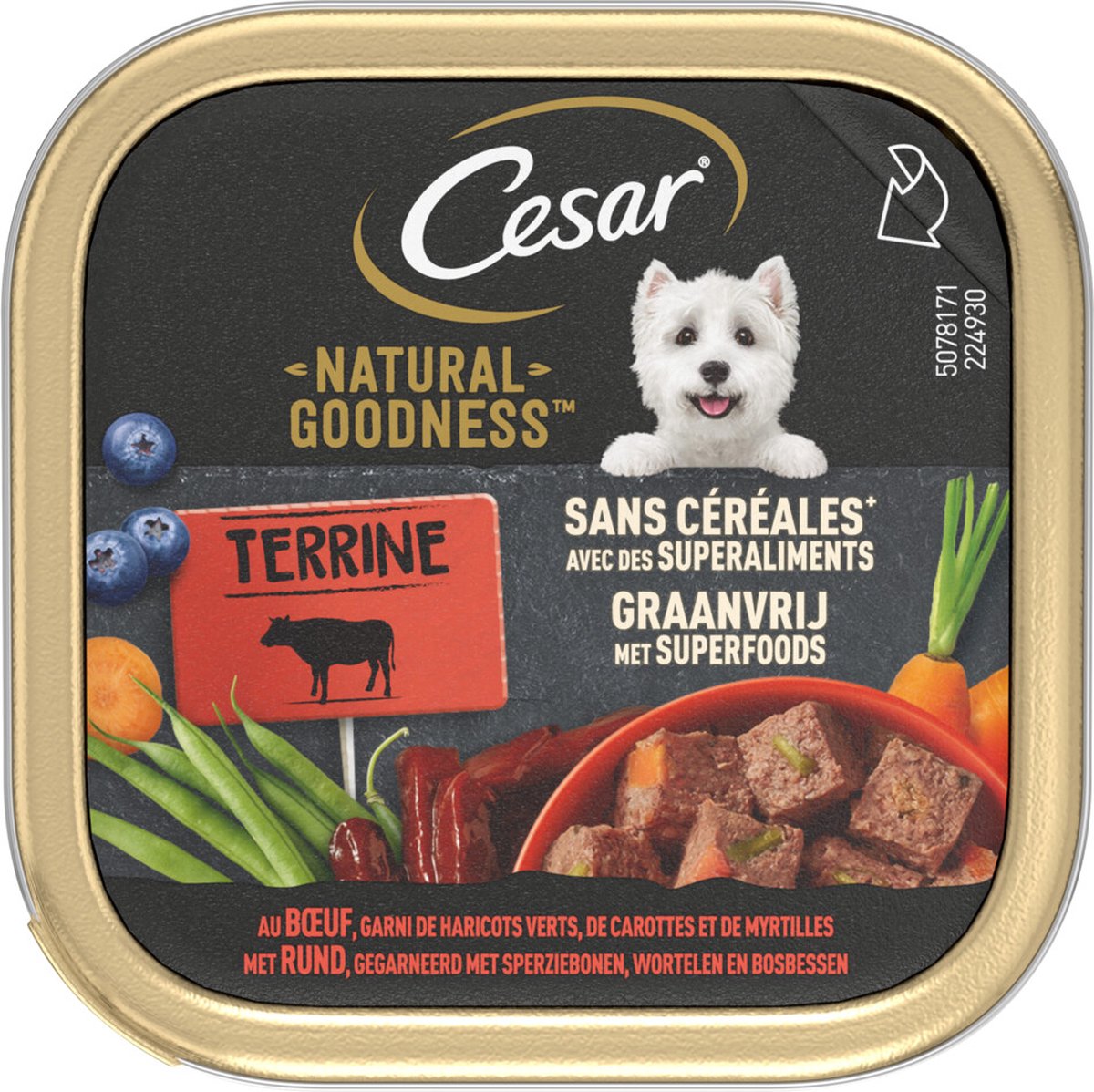Cesar Cesar Natural Goodness Alu Paté Rund Graanvrij 100 gr
