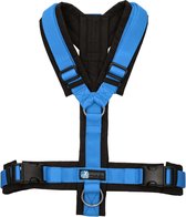 Annyx hondentuig harnas Y-tuig-Zwart Blauw- maat XL-geschikt voor borstomtrek 78 tot 96cm