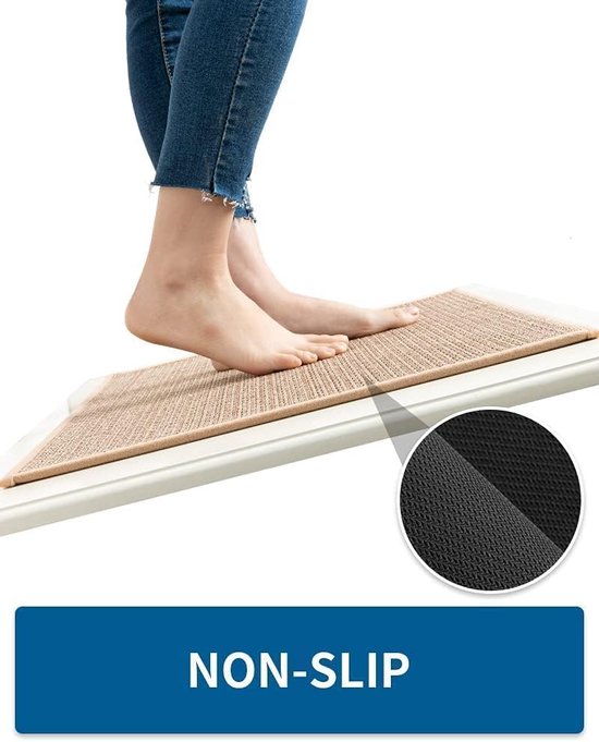 Tapis de cuisine en lin 60 x 90 cm lavable antidérapant anti-salissure tapis de sol