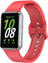 Strap-it Smartwatch siliconen bandje met gesp - geschikt voor Samsung Galaxy Fit 3 (rood)