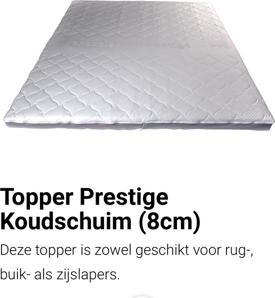 KarelWillemsBedden Topper 9cm HR Koudschuim 180 x 200 met rits bol