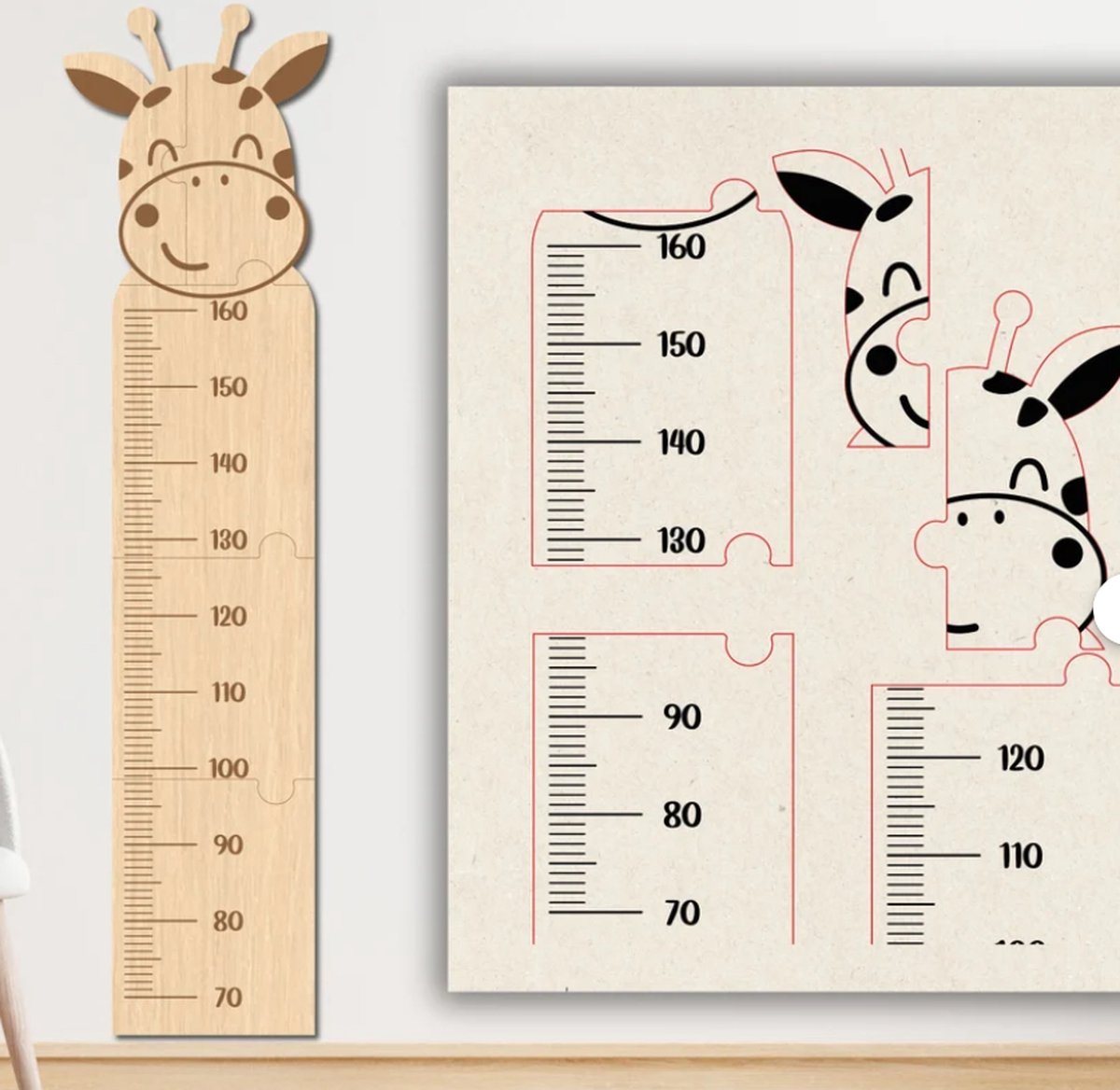 Gepersonaliseerde houten babygroeimeter/ groeimeter/ kraamcadeau/ baby cadeau/ newborn/groeimeter voor baby