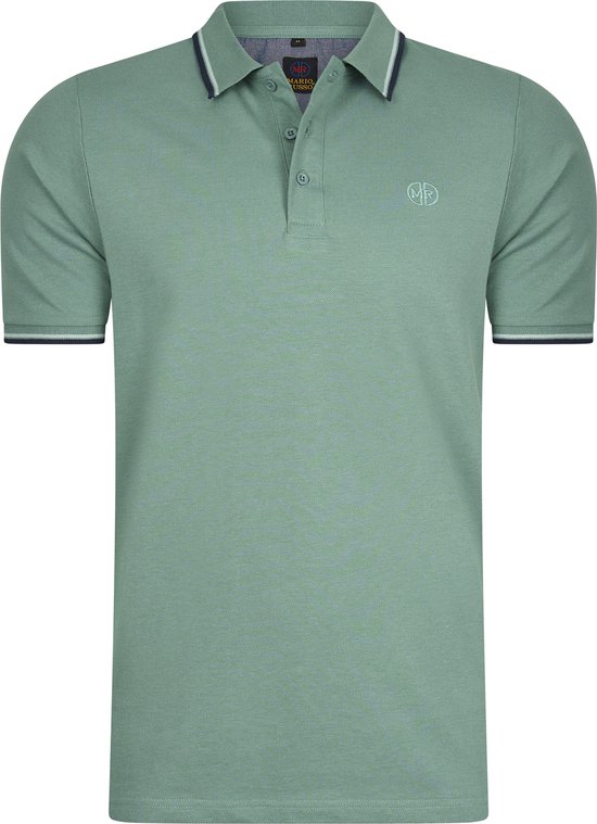 Mario Russo Polo shirt Edward - Polo Shirt Heren - Poloshirts heren - Katoen - XL - Mid Groen