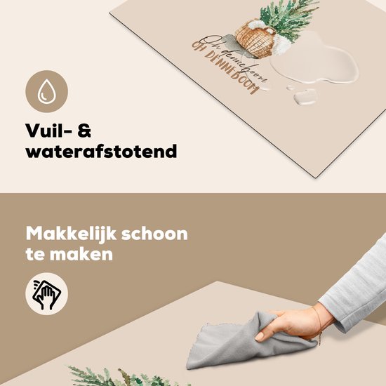 KitchenYeah® Inductie beschermer 81x52 cm - Oh denneboom oh denneboom - Kerst - Spreuken - Quotes - Kookplaataccessoires - Afdekplaat voor kookplaat - Inductiebeschermer - Inductiemat - Inductieplaat mat