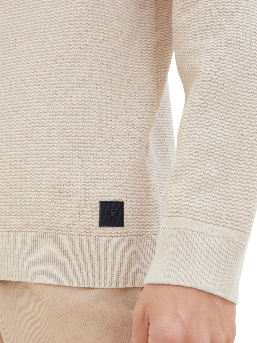 Tom Tailor - Pull - Maat S - Mannen - Bruin - katoen