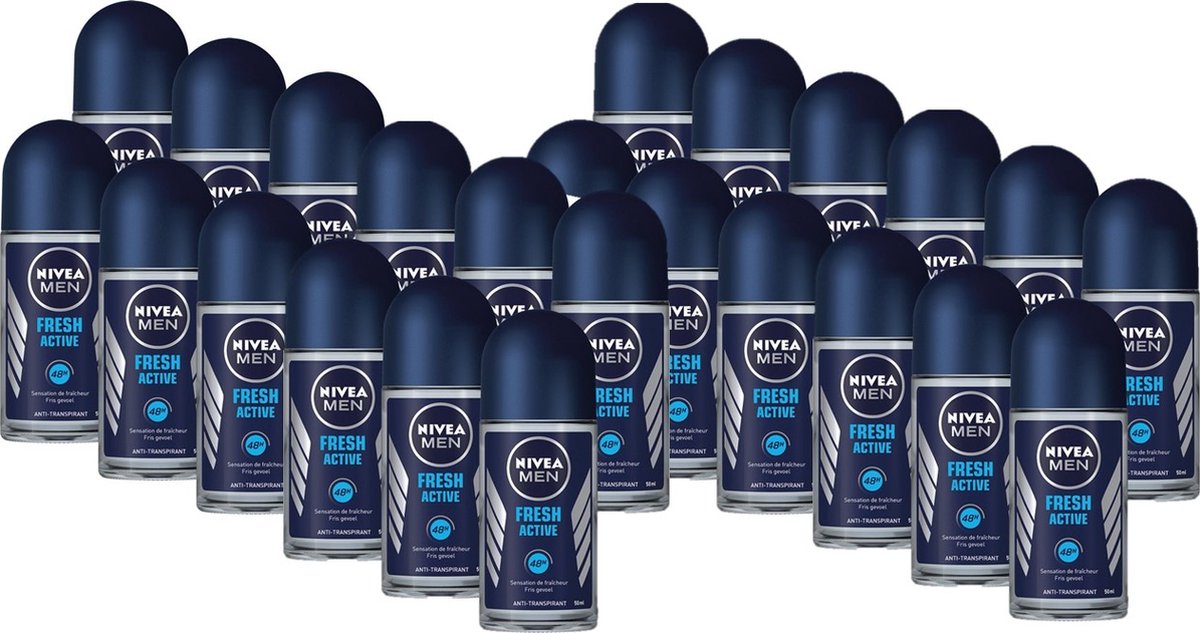 Goedkoopste Nivea Deo Roller - Fresh Active - Voordeelverpakking 24 x 50 ml