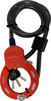 E-step Multi slot met kabel - 100CM - Kick-scooter en elektrische step slot - Gehard staal - Rood