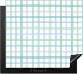 KitchenYeah® Inductie beschermer 59x52 cm - Pastel - Patronen - Blauw - Kookplaataccessoires - Afdekplaat voor kookplaat - Inductiebeschermer - Inductiemat - Inductieplaat mat
