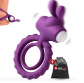 Quick Relief Duo Rabbit Vibrator™ - Cockring - Cock Ring Vibrerend - Penis Ring - Sex Toys voor Mannen en Vrouwen - Verstelbaar - Siliconen
