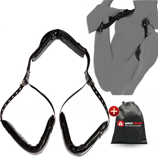Quick Relief Kinky Missionary™ - Bondage set - Leg Restraint Straps - Handboeien - Spreidstang leder - Sex Swing - Seksmeubel voor Vrouwen - BDSM