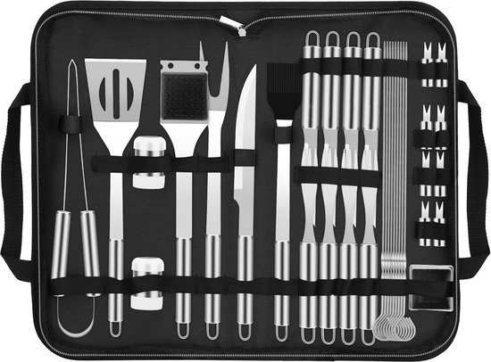Grilliance 38pcs Kit Barbecue Set Accessoires de Grill en Acier
