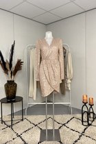 River | Sequin Dress, Rose Goud, Maat L