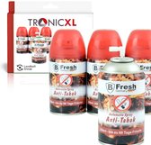 TronicXL 4x 250ml luchtverfrisser navulling, geschikt voor Airwick Freshmatic Max - geurdispenser spray navulverpakking Anti Tabac