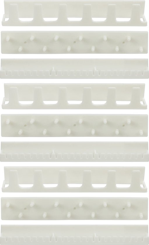 Kurtzy Witte Ketting Sieraden Houder (9 Pak) – Set van 3 Zelfklevende Muur Gemonteerde Haken & Pinnen – Hangende Display Organizer – Ketting, Ring, Armband & Oorbel Opslag Houder