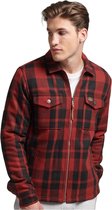Superdry Vintage Wool Zip Through Shirt Rood M Man